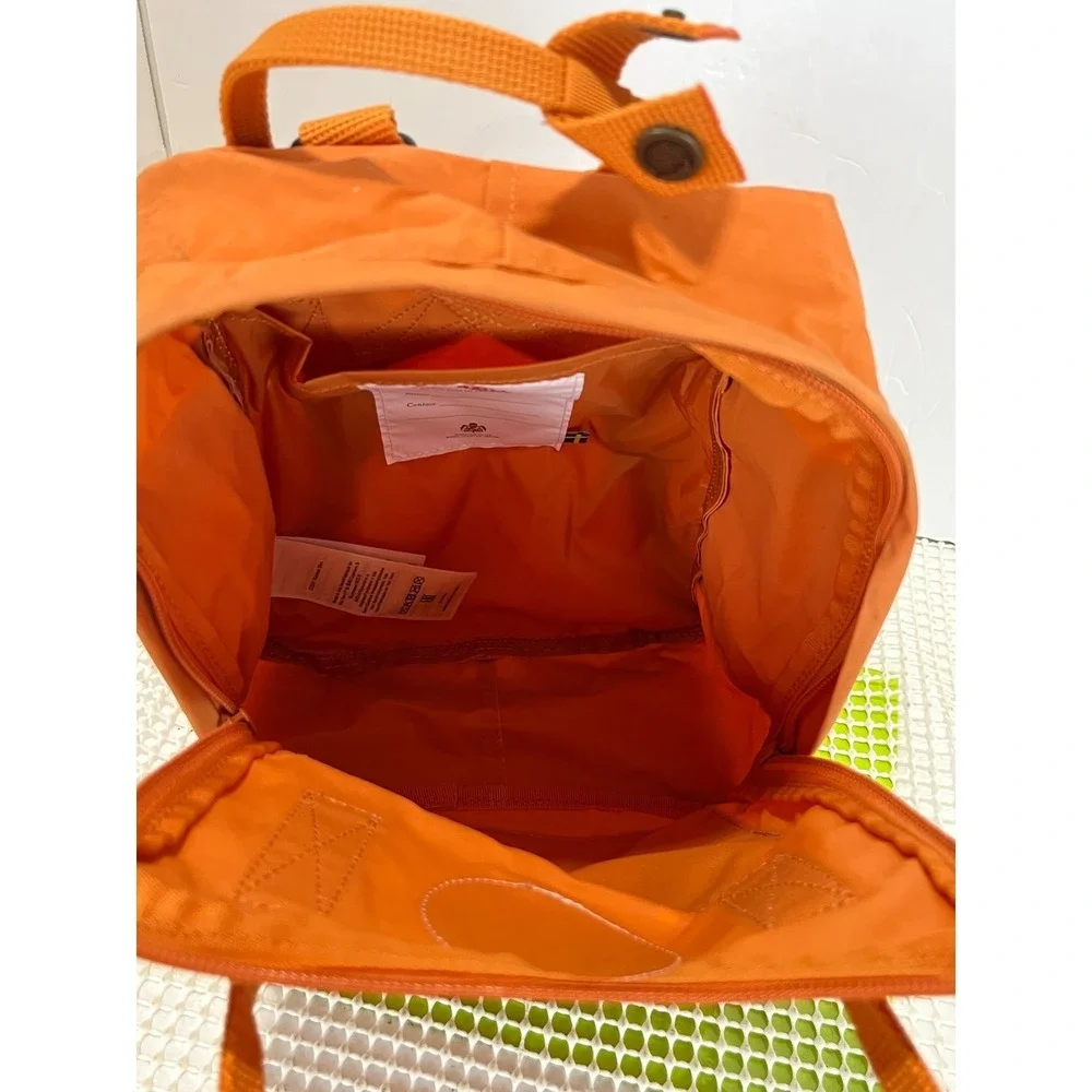 Fjallraven Kanken Mini Backpack Orange Vinylon F 23561 Everyday Bag